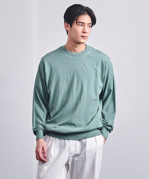 UNITED ARROWS（ユナイテッドアローズ）の「４シーズンズ ハイゲージ クルーネックニット（ニット/セーター・メンズ・ブラック/ライム/オレンジ/ケリーグリーン・S/M/L/XL）」の2枚目の写真