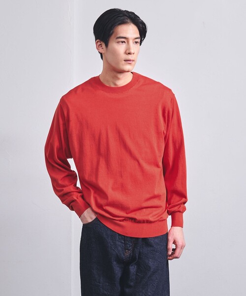 UNITED ARROWS（ユナイテッドアローズ）の「４シーズンズ ハイゲージ クルーネックニット（ニット/セーター・メンズ・ブラック/ライム/オレンジ/ケリーグリーン・S/M/L/XL）」の4枚目の写真