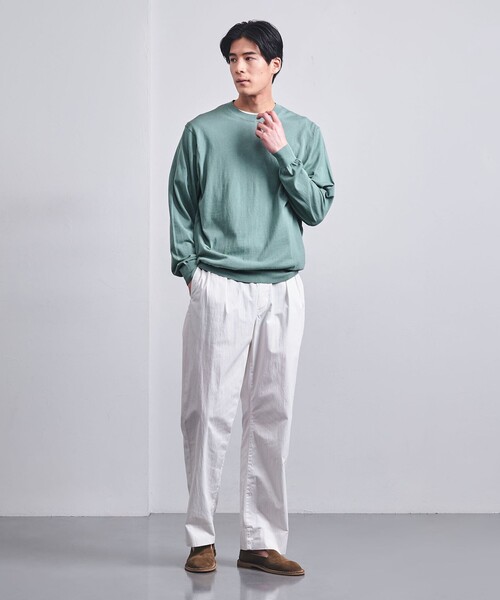 UNITED ARROWS（ユナイテッドアローズ）の「４シーズンズ ハイゲージ クルーネックニット（ニット/セーター・メンズ・ブラック/ライム/オレンジ/ケリーグリーン・S/M/L/XL）」の5枚目の写真