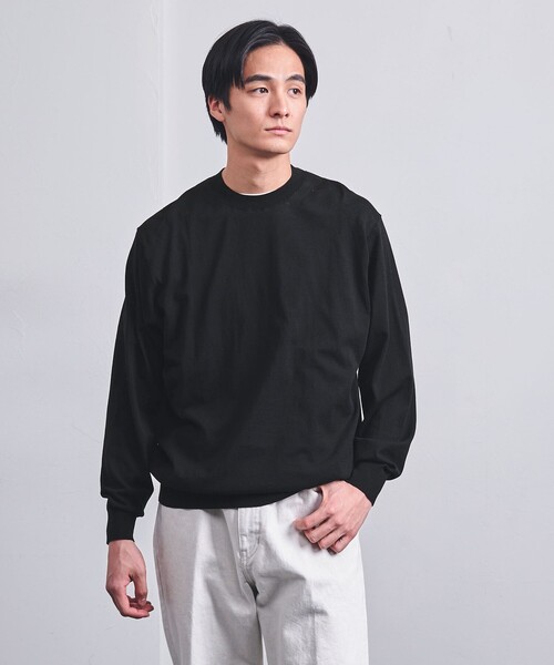 UNITED ARROWS（ユナイテッドアローズ）の「４シーズンズ ハイゲージ クルーネックニット（ニット/セーター・メンズ・ブラック/ライム/オレンジ/ケリーグリーン・S/M/L/XL）」の7枚目の写真