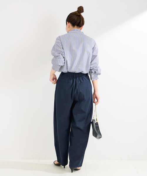 B.C STOCK(ベーセーストック)の「《追加2》スタンドフリルブラウス(シャツ/ブラウス・レディース・ネイビー/ブラック系その他・FREE)」の20枚目の写真