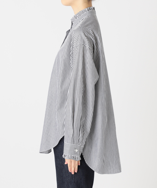 B.C STOCK(ベーセーストック)の「《追加2》スタンドフリルブラウス(シャツ/ブラウス・レディース・ネイビー/ブラック系その他・FREE)」の14枚目の写真