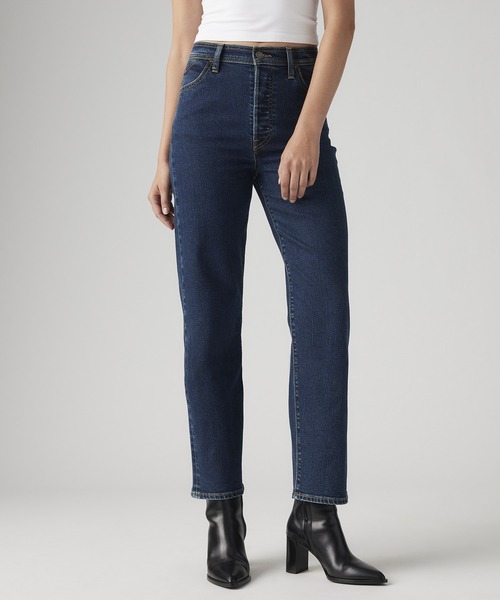 Levi's(リーバイス)の「Levi's/リーバイス RIVETED RIBCAGE ジーンズ ダークインディゴ(デニムパンツ・レディース・ダークインディゴブルー・23inch/24inch/25inch/26inch/27inch/28inch)」の1枚目の写真