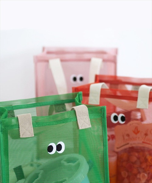 BAYBLO（ベイブロ）の「(SB)カートゥーン アイズ メッシュ ミニ トートバッグ[刺繍]（トートバッグ・レディース・ブラック/サーモンピンク/ダークオレンジ/モスグリーン・ONE SIZE）」の13枚目の写真