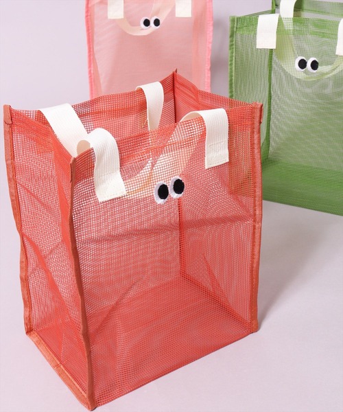 BAYBLO（ベイブロ）の「(SB)カートゥーン アイズ メッシュ ミニ トートバッグ[刺繍]（トートバッグ・レディース・ブラック/サーモンピンク/ダークオレンジ/モスグリーン・ONE SIZE）」の18枚目の写真