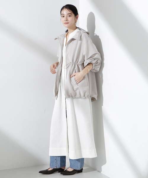 NANO universe（ナノユニバース）の「撥水グログランフードブルゾン（ブルゾン・レディース・グレー系その他4/ブラック・S/M）」の18枚目の写真