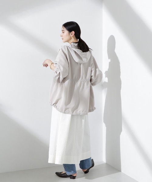 NANO universe（ナノユニバース）の「撥水グログランフードブルゾン（ブルゾン・レディース・グレー系その他4/ブラック・S/M）」の20枚目の写真