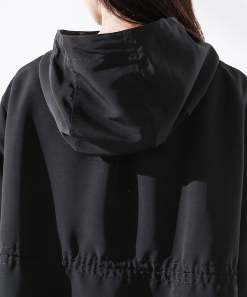 NANO universe（ナノユニバース）の「撥水グログランフードブルゾン（ブルゾン・レディース・グレー系その他4/ブラック・S/M）」の15枚目の写真