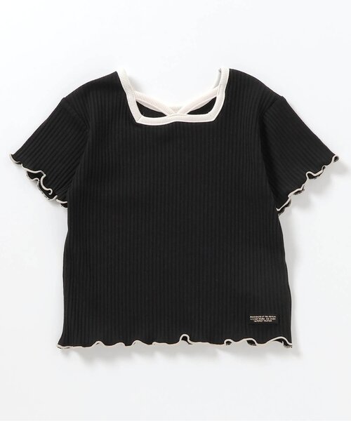 BREEZE（ブリーズ）の「【リンク/ジュニア対応】前後2wayメロウリブ半袖Tシャツ（Tシャツ/カットソー・キッズ・ブラック/パープル/アイボリー/レインボー/ピンク・90/100/110/120/80/130/140）」の14枚目の写真