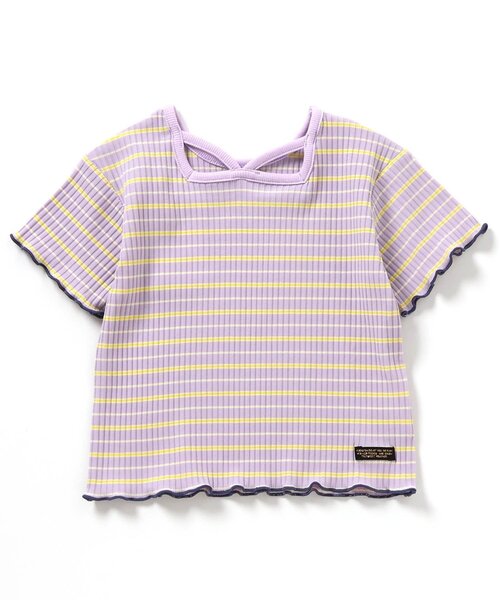 BREEZE（ブリーズ）の「【リンク/ジュニア対応】前後2wayメロウリブ半袖Tシャツ（Tシャツ/カットソー・キッズ・ブラック/パープル/アイボリー/レインボー/ピンク・90/100/110/120/80/130/140）」の15枚目の写真