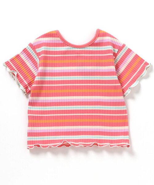 BREEZE（ブリーズ）の「【リンク/ジュニア対応】前後2wayメロウリブ半袖Tシャツ（Tシャツ/カットソー・キッズ・ブラック/パープル/アイボリー/レインボー/ピンク・90/100/110/120/80/130/140）」の17枚目の写真