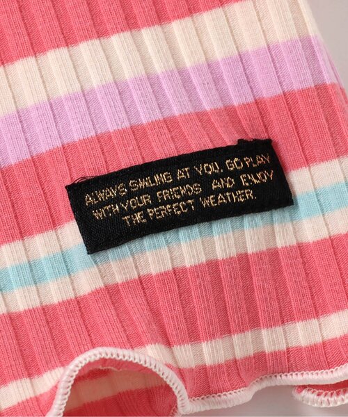 BREEZE（ブリーズ）の「【リンク/ジュニア対応】前後2wayメロウリブ半袖Tシャツ（Tシャツ/カットソー・キッズ・ブラック/パープル/アイボリー/レインボー/ピンク・90/100/110/120/80/130/140）」の21枚目の写真