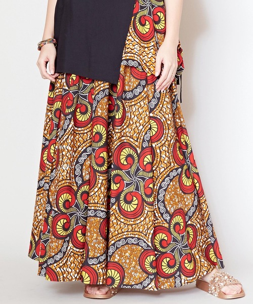 チャイハネ（チャイハネ）の「【チャイハネ】ラフィキロングスカート（スカート・レディース・マスタード/グリーン/ホワイト/ブルー/ブラック・FREE）」の3枚目の写真