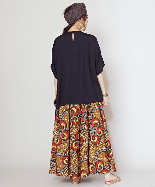 チャイハネ（チャイハネ）の「【チャイハネ】ラフィキロングスカート（スカート・レディース・マスタード/グリーン/ホワイト/ブルー/ブラック・FREE）」の10枚目の写真