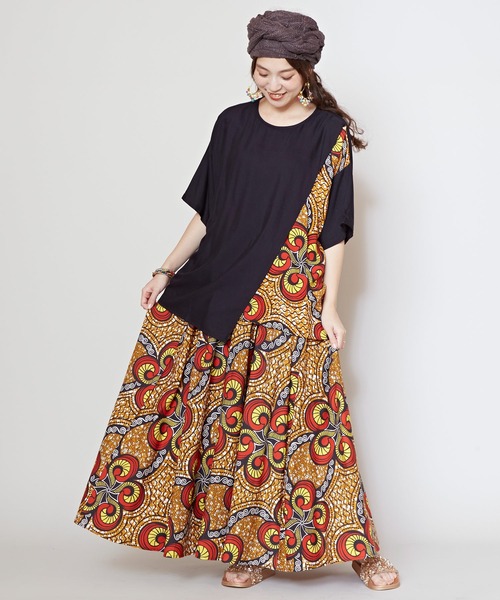 チャイハネ（チャイハネ）の「【チャイハネ】ラフィキロングスカート（スカート・レディース・マスタード/グリーン/ホワイト/ブルー/ブラック・FREE）」の11枚目の写真