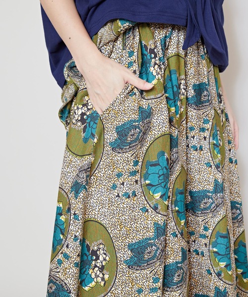 チャイハネ（チャイハネ）の「【チャイハネ】ラフィキロングスカート（スカート・レディース・マスタード/グリーン/ホワイト/ブルー/ブラック・FREE）」の13枚目の写真