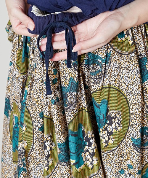 チャイハネ（チャイハネ）の「【チャイハネ】ラフィキロングスカート（スカート・レディース・マスタード/グリーン/ホワイト/ブルー/ブラック・FREE）」の14枚目の写真