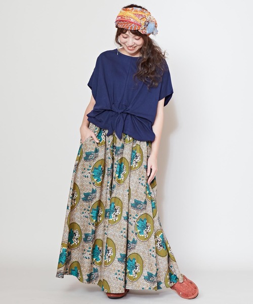 チャイハネ（チャイハネ）の「【チャイハネ】ラフィキロングスカート（スカート・レディース・マスタード/グリーン/ホワイト/ブルー/ブラック・FREE）」の18枚目の写真