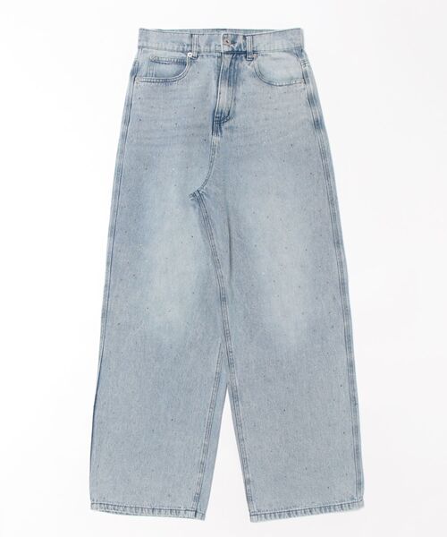 STYLEBLOCK(スタイルブロック)の「デニムラインストーンパンツ(デニムパンツ・レディース・ブラック/ライトブルー/ブルー・M/S)」の2枚目の写真