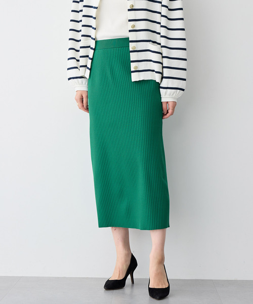 anyfee（エニフィー）の「【anyfee/プラスサイズ】ドライタッチサマーリブニットタイトスカート◆新色追加◆（スカート・レディース・ベージュ/イエロー/ピンク/グリーン/ブラック/ブルー/チャコール/レッド/カーキ/パープル・M/L/LL/3L/4L/5L）」の13枚目の写真