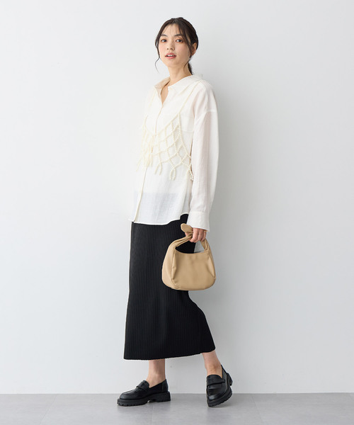 anyfee（エニフィー）の「【anyfee/プラスサイズ】ドライタッチサマーリブニットタイトスカート◆新色追加◆（スカート・レディース・ベージュ/イエロー/ピンク/グリーン/ブラック/ブルー/チャコール/レッド/カーキ/パープル・M/L/LL/3L/4L/5L）」の15枚目の写真