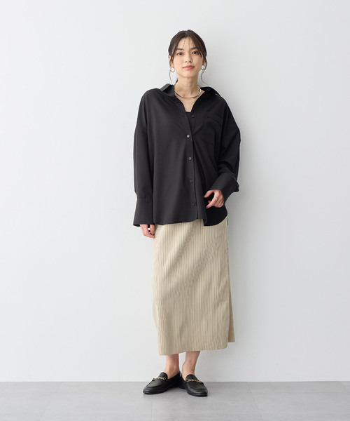 anyfee（エニフィー）の「【anyfee/プラスサイズ】ドライタッチサマーリブニットタイトスカート◆新色追加◆（スカート・レディース・ベージュ/イエロー/ピンク/グリーン/ブラック/ブルー/チャコール/レッド/カーキ/パープル・M/L/LL/3L/4L/5L）」の19枚目の写真