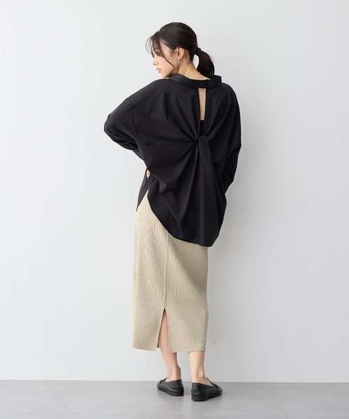 anyfee（エニフィー）の「【anyfee/プラスサイズ】ドライタッチサマーリブニットタイトスカート◆新色追加◆（スカート・レディース・ベージュ/イエロー/ピンク/グリーン/ブラック/ブルー/チャコール/レッド/カーキ/パープル・M/L/LL/3L/4L/5L）」の21枚目の写真