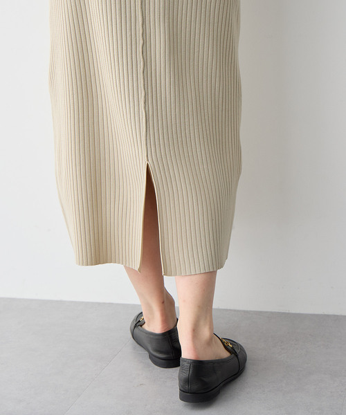 anyfee（エニフィー）の「【anyfee/プラスサイズ】ドライタッチサマーリブニットタイトスカート◆新色追加◆（スカート・レディース・ベージュ/イエロー/ピンク/グリーン/ブラック/ブルー/チャコール/レッド/カーキ/パープル・M/L/LL/3L/4L/5L）」の17枚目の写真