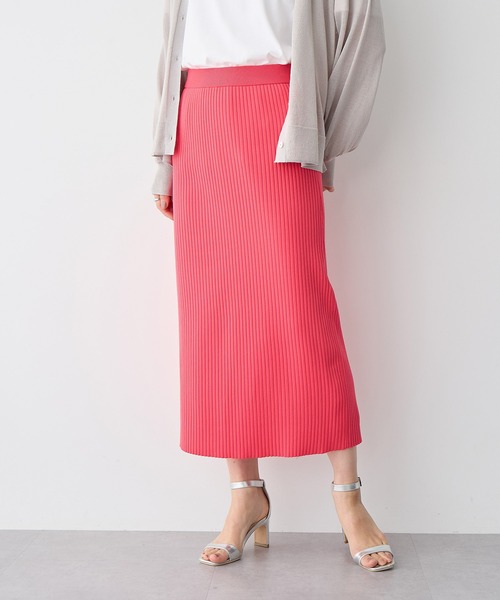 anyfee（エニフィー）の「【anyfee/プラスサイズ】ドライタッチサマーリブニットタイトスカート◆新色追加◆（スカート・レディース・ベージュ/イエロー/ピンク/グリーン/ブラック/ブルー/チャコール・M/L/LL/3L/4L/5L）」の7枚目の写真