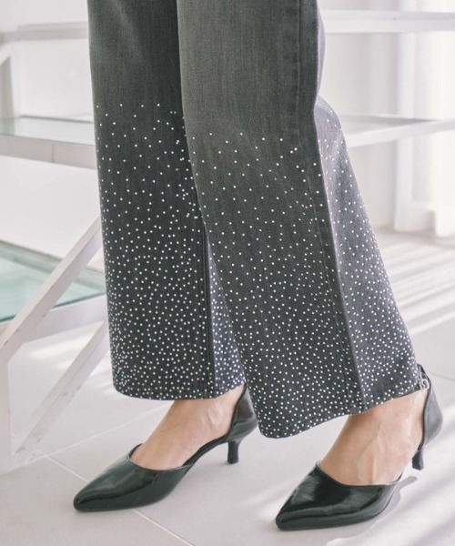 archives（アルシーヴ）の「ラインストーンデニム（デニムパンツ・レディース・ロイヤルブルー/ブルー/グレー・SMALL/MEDIUM）」の11枚目の写真