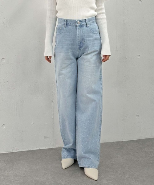 archives（アルシーヴ）の「ラインストーンデニム（デニムパンツ・レディース・ロイヤルブルー/ブルー/グレー・SMALL/MEDIUM）」の16枚目の写真