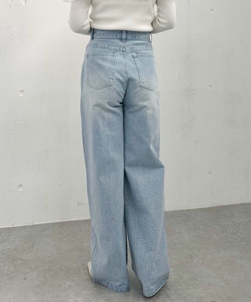 archives（アルシーヴ）の「ラインストーンデニム（デニムパンツ・レディース・ロイヤルブルー/ブルー/グレー・SMALL/MEDIUM）」の18枚目の写真