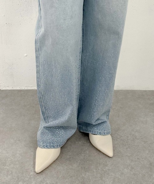 archives（アルシーヴ）の「ラインストーンデニム（デニムパンツ・レディース・ロイヤルブルー/ブルー/グレー・SMALL/MEDIUM）」の19枚目の写真