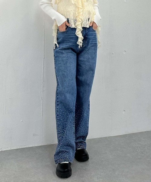 archives（アルシーヴ）の「ラインストーンデニム（デニムパンツ・レディース・ロイヤルブルー/ブルー/グレー・SMALL/MEDIUM）」の22枚目の写真