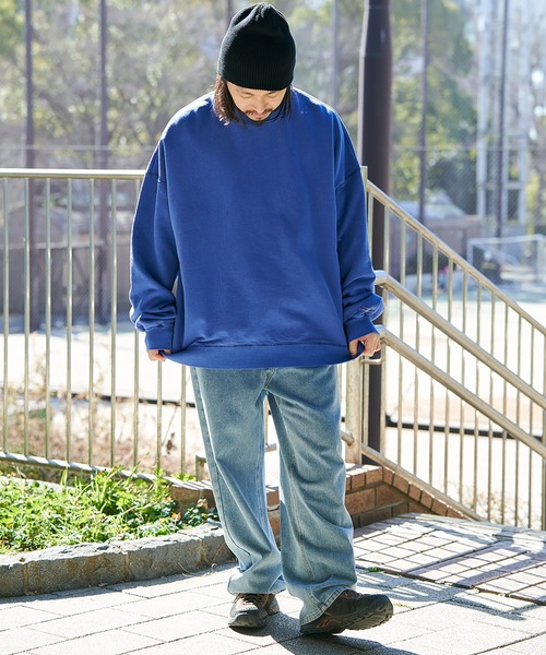 Goodwear（グッドウェア）の「【Goodwear】製品染めBIGトレーナー（スウェット・メンズ・グリーン/チャコール/ロイヤルブルー/ブルー系その他・LL/L/M/S）」の17枚目の写真