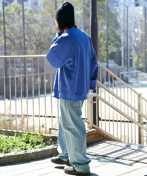 Goodwear（グッドウェア）の「【Goodwear】製品染めBIGトレーナー（スウェット・メンズ・グリーン/チャコール/ロイヤルブルー/ブルー系その他・LL/L/M/S）」の15枚目の写真