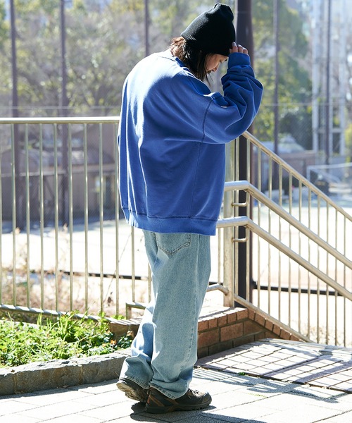 Goodwear（グッドウェア）の「【Goodwear】製品染めBIGトレーナー（スウェット・メンズ・グリーン/チャコール/ロイヤルブルー/ブルー系その他・LL/L/M/S）」の16枚目の写真