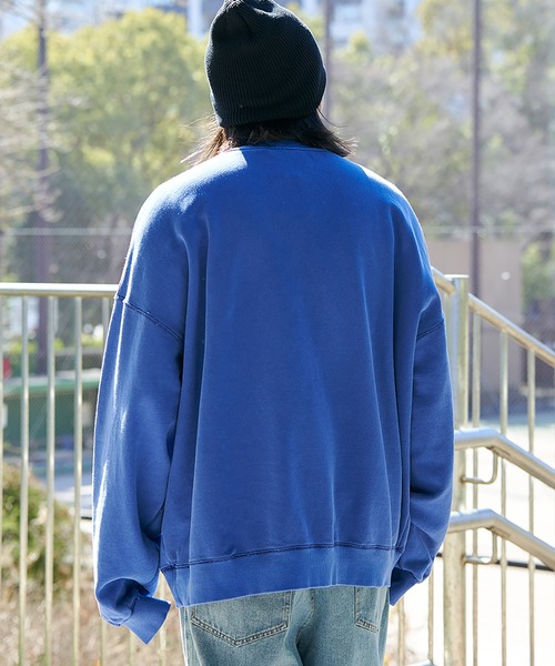 Goodwear（グッドウェア）の「【Goodwear】製品染めBIGトレーナー（スウェット・メンズ・グリーン/チャコール/ロイヤルブルー/ブルー系その他・LL/L/M/S）」の13枚目の写真