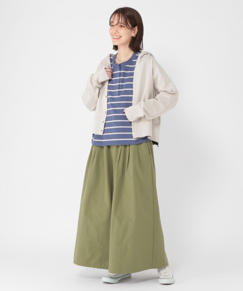 studio CLIP(スタディオクリップ)の「コンパクトスムースフードカーディガン(カーディガン/ボレロ・レディース・カーキ/アイボリー/ライトグレー・FREE)」の13枚目の写真