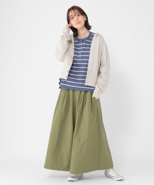 studio CLIP(スタディオクリップ)の「コンパクトスムースフードカーディガン(カーディガン/ボレロ・レディース・カーキ/アイボリー/ライトグレー・FREE)」の15枚目の写真