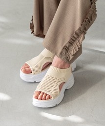 メッシュ 厚底スポーツサンダル