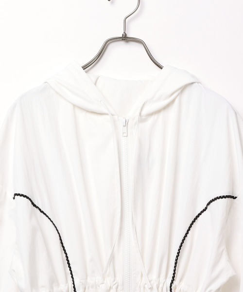 Heather（ヘザー）の「ピコレースラインフードワンピース　326093（ワンピース・レディース・オフホワイト/ブラック・FREE）」の4枚目の写真