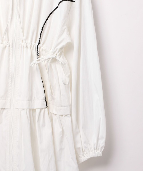 Heather（ヘザー）の「ピコレースラインフードワンピース　326093（ワンピース・レディース・オフホワイト/ブラック・FREE）」の5枚目の写真