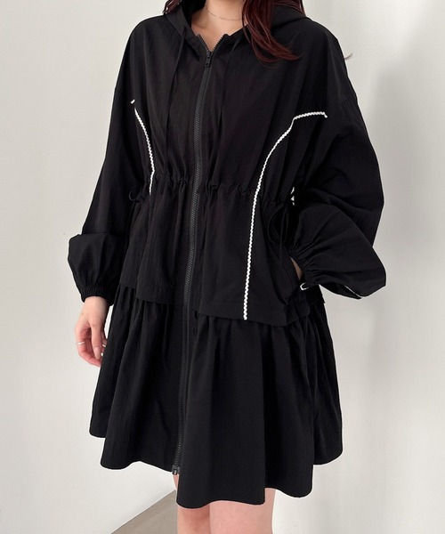 Heather（ヘザー）の「ピコレースラインフードワンピース　326093（ワンピース・レディース・オフホワイト/ブラック・FREE）」の21枚目の写真