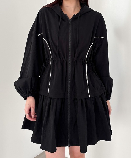 Heather（ヘザー）の「ピコレースラインフードワンピース　326093（ワンピース・レディース・オフホワイト/ブラック・FREE）」の22枚目の写真