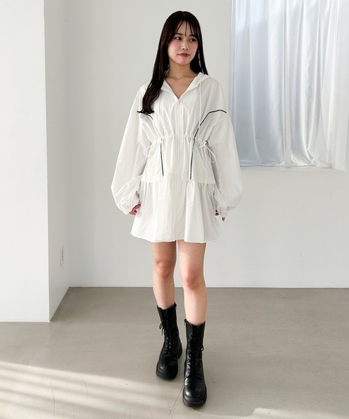 Heather（ヘザー）の「ピコレースラインフードワンピース　326093（ワンピース・レディース・オフホワイト/ブラック・FREE）」の16枚目の写真