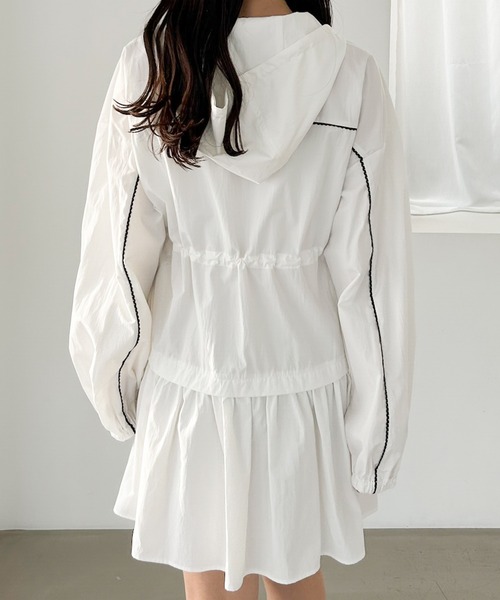 Heather（ヘザー）の「ピコレースラインフードワンピース　326093（ワンピース・レディース・オフホワイト/ブラック・FREE）」の15枚目の写真