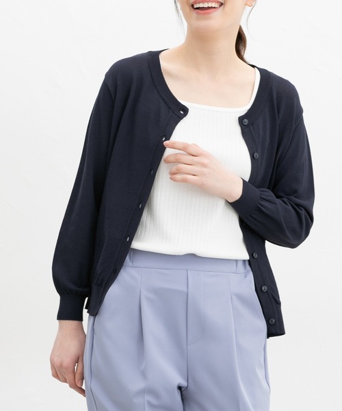 Honeys（ハニーズ）の「【ＵＶカット】針抜きテレコタンクトップ（タンクトップ・レディース・スミクロ/ベージュ/ピンク系その他/ブラック/オフホワイト/グレイッシュブルー/カーキ・L/LL/M/S）」の9枚目の写真