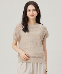 レーシーリネンコットン ニット