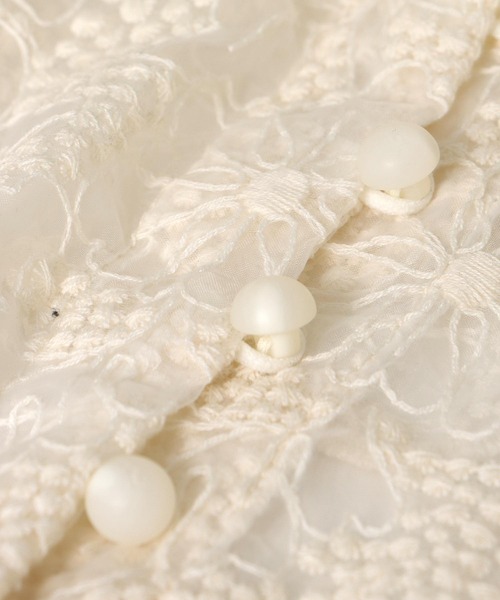 Three Four Time（ｽﾘｰﾌｫｰﾀｲﾑ）の「シアー刺繍レースチュニックブラウス（シャツ/ブラウス・レディース・アイボリー/ブラック・FREE）」の15枚目の写真